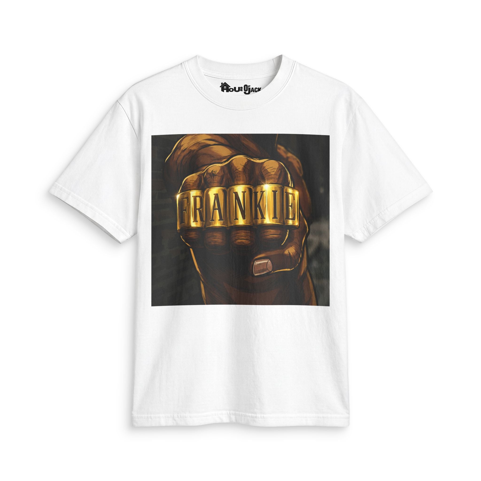 Franklin Knuckle Ring Graphic Tee — Bold Vintage Boxing Fist T-Shirt